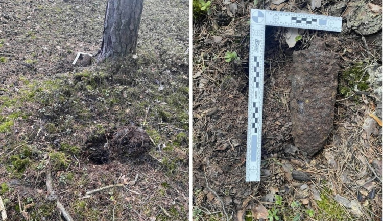 Pár našel na procházce v lese dělostřelecký granát. Zlikvidují ho pyrotechnici