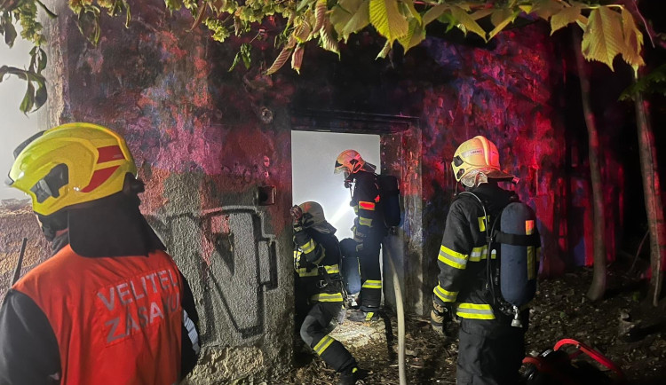 Požár opuštěného domu v Růžodole.