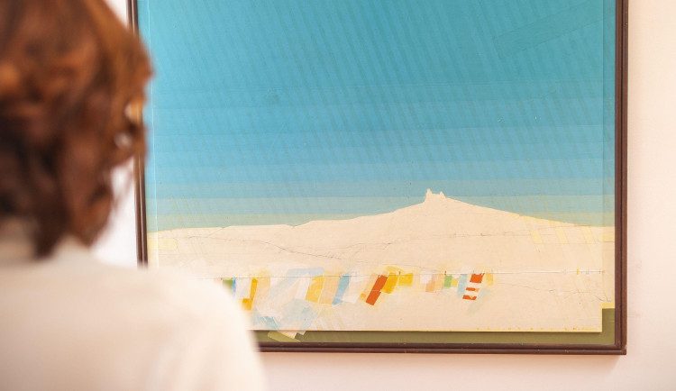 Jiří Dostál- Krajina s prádlem.