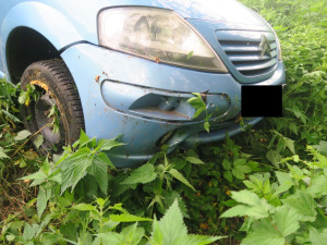 Začínající řidič nezvládl jízdu a vyjel mimo silnici. Vyvázl s pokutou