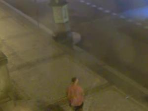 Fyzické napadení u radnice. Policie hledá muže z kamerového záznamu