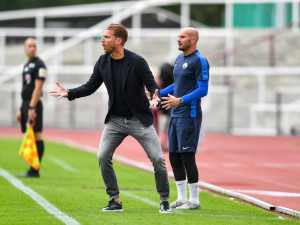 Byl to jeho zápas, chválil Kováč Letenaye. Ten zvládl za poločas dva góly a asistenci