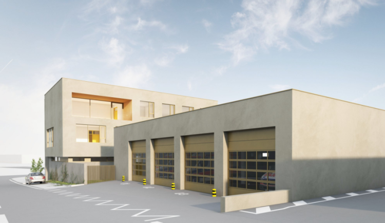 Vizualizace podoby nové výjezdové základny záchranky se záložním operačním střediskem v Jablonci nad Nisou.