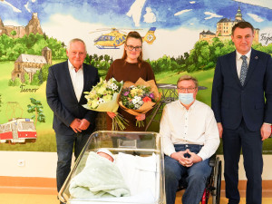 První miminko Liberce 2025 Richard s maminkou.