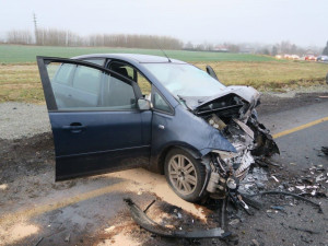 Čelní srážka u České Lípy, viník nadýchal 3,29 promile