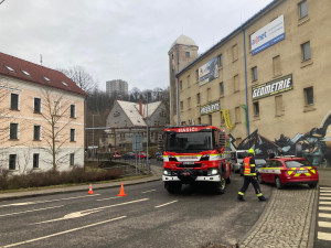 V Liberci se v areálu bývalé Textilany částečně zřítila budova někdejší tkalcovny