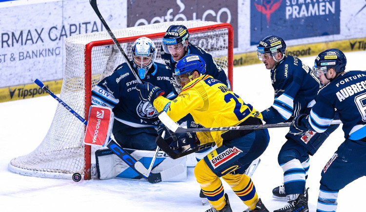 Závěrečné kolo základní části extraligy Tygrům body nepřineslo, nestačili na Motor