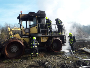 Jedenáctiletá fenka uvízla v Horní Branné v díře v ledu na rozmrzajícím rybníce. Na břeh ji hasiči dostali pomocí paddleboardu