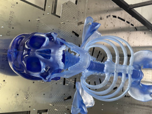 V Železném Brodě vyrobili skláři největšího skleněného kostlivce na světě. Zdobit bude zábavní centrum v pražském Máji