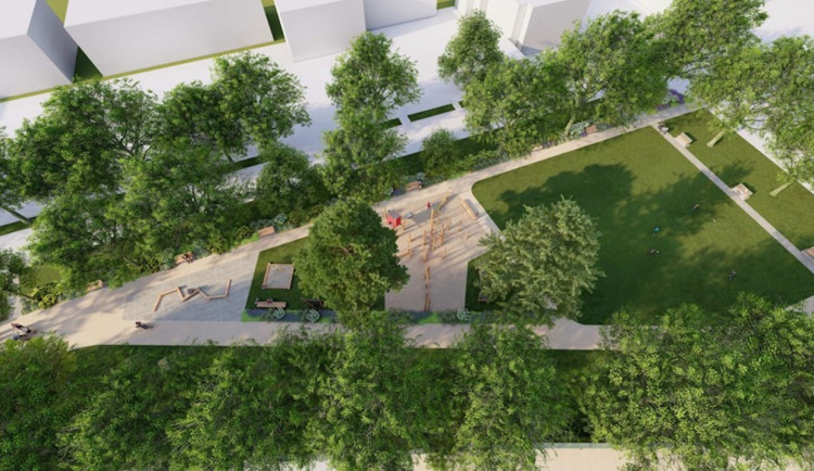 Jungmannův park se promění. Přibudou herní prvky i stezka pro cyklisty