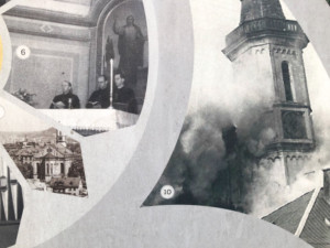 Historii evangelického kostela dnes připomíná naučná tabule. Foto: David Pluhař