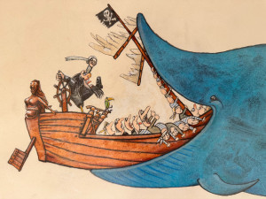 Galerie Lázně připravila výstavu děl Šťastného vzduchoplavce české animace