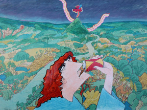 Galerie Lázně připravila výstavu děl Šťastného vzduchoplavce české animace