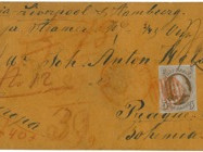 Historický dopis s první americkou známkou