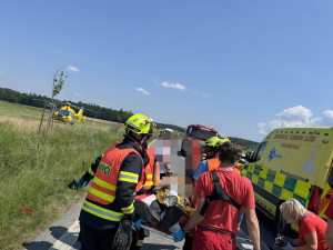 Dopravní nehoda motocyklu Frýdlant.