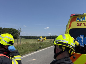 Dopravní nehoda motocyklu Frýdlant.