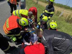 Dopravní nehoda motocyklu Frýdlant.