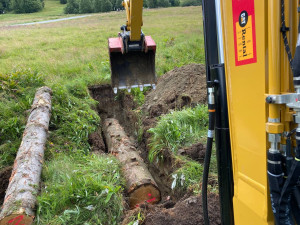 stabilizace příkopu proti rozplavení zeminy