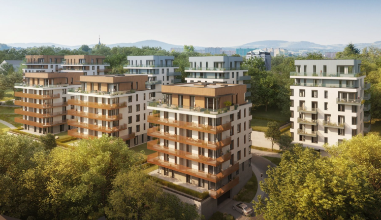 Vizualizace Vilaparku Horizont v Liberci na Novém Perštýně