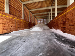 Nová hala pojme šest tisíc tun soli. Vyšla na 41 milionů, město ušetří