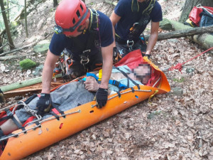 Zřítil se z prudké stráně na Riegrově stezce, hasiči muže hodinu hledali