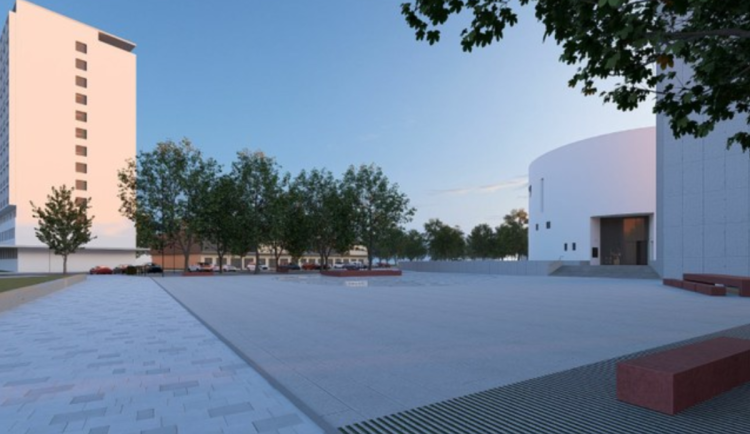 Prostor před kostelem sv. Ducha projde proměnou. Přibude zeleň i nová parkovací stání