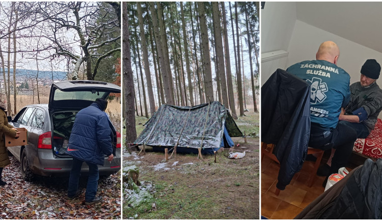 Senior bez střechy nad hlavou skoro umrzl v lese, plachého muže zachránila starostka