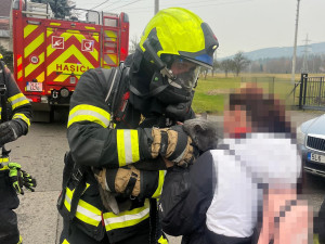 Požár v Liberci Ostašově 15. listopadu.