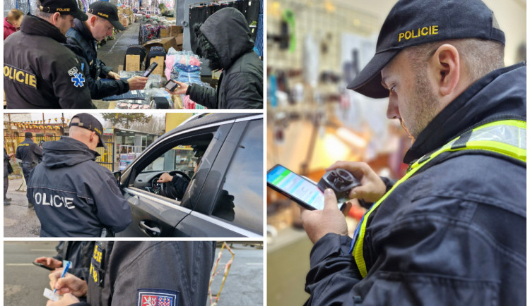 Muž na tržnici v Ostravě při kontrole přeskočil plot, další se schovával za krabicí