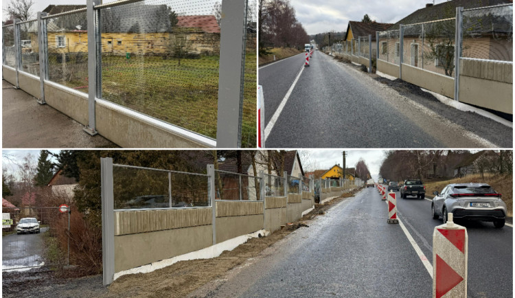 Studna na trase, překážející kabely. Stavba protihlukové stěny v Pravíkově byla s problémy