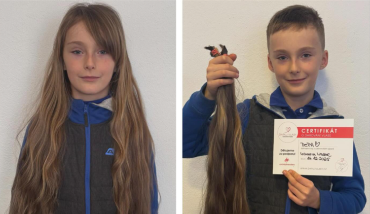 Devítiletý Pepa daroval v Liberci 90 cm svých vlasů. Bude z nich paruka pro nemocné