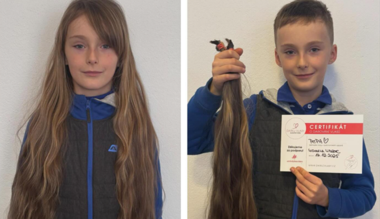 Devítiletý Pepa daroval v Liberci 90 cm svých vlasů. Bude z nich paruka pro nemocné