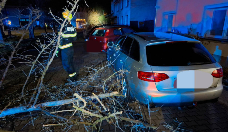 Popadané stromy, uvolněné plechy. V kraji řádil silný vítr, jak bude v dalších dnech?