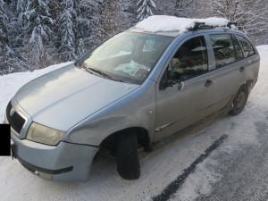 Na zasněžené silnici se v zatáčce vyhýbala chodci, v protisměru došlo ke střetu s autem