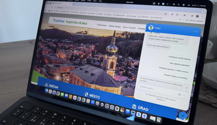Trutnov spouští AI asistenta, který lidem pomůže s orientací na webu města