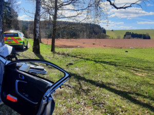 Tragická dopravní nehoda v Mříčné na Semilsku. Náraz do stromu nepřežil 85letý muž