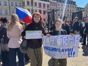 Studenti v Liberci: Veřejnoprávní média nedáme, nechceme jít cestou Slovenska a Maďarska