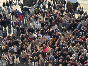 Studenti v Liberci: Veřejnoprávní média nedáme, nechceme jít cestou Slovenska a Maďarska