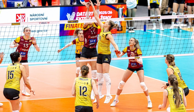 Volejbalistky to k titulu nedotáhly, po pětizápasové bitvě s Brnem berou stříbro