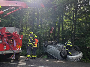 Nehody, požár traktoru i odchyt hada. Hasiči o víkendu vyjížděli k 60 událostem
