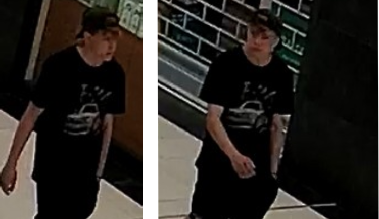 Pěstí praštil do samootevíracích dveří obchoďáku a rozbil je. Policie hledá svědka události z fotek