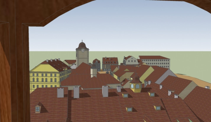3D model historické zástavby města Liberec
