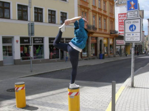 Poledance v centru Liberce.