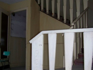 Schodiště do patra z roku 1938, vybudované v rámci přestavby pro spolek Schulungshof.