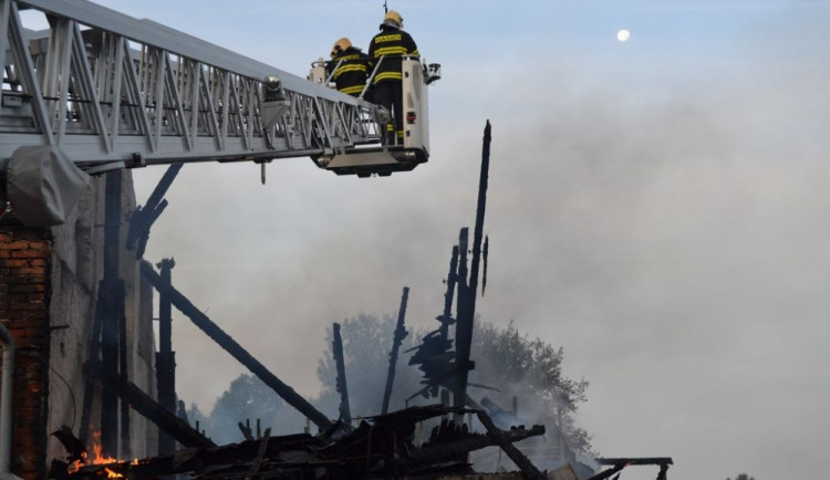 Požár stodoly v Nové Vsi nad Nisou