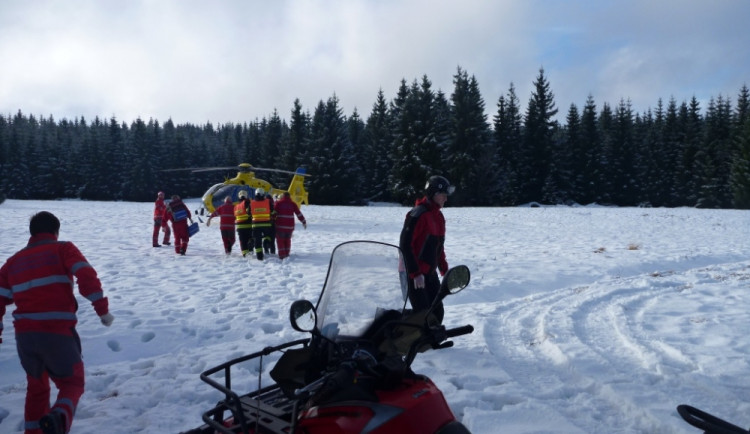 Nehoda mezi Horním Polubným a Jizerkou. Foto: HZSLK