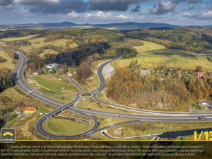 Silnice I/13 Stráž nad Nisou - Krásná Studánka. Náklady stavby: 618.996.410,-Kč (bez DPH). Silnice I/13 je součástí celorepublikové páteřní silniční sítě a nejvýznamnějším dopravním spojením frýdlantského výběžku s návazností na přeshraniční propojení do 