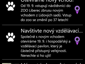 Mobilní aplikace pro ZOO