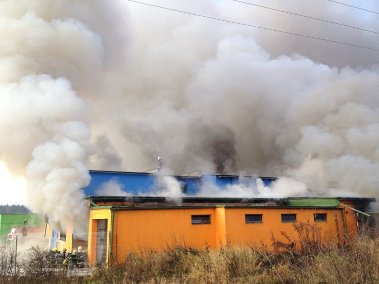 Požár v továrně Agba