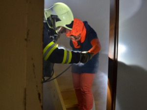 Hasičské cvičení v libereckém muzeu